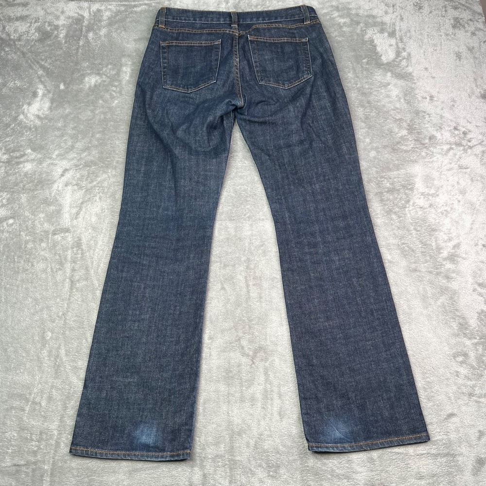 Vintage J.Crew Jeans Women 27 Short Blue Bootcut Denim Dark Wash Zip Made in USA